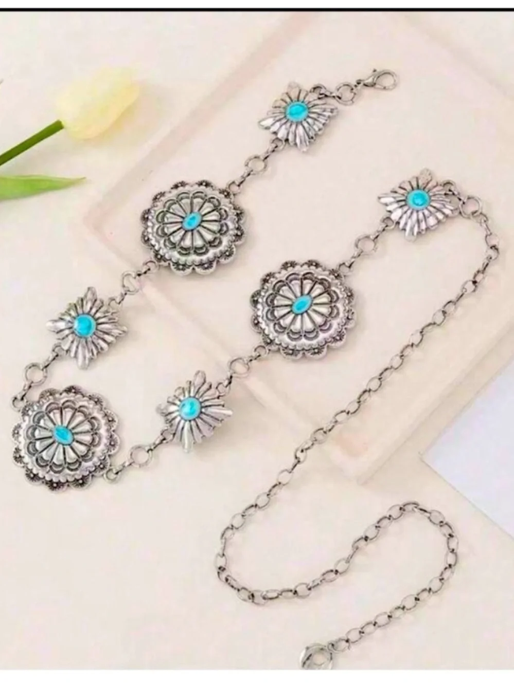 Vintage Chunky Boho Concho Chain Belt NEW 🏷️
